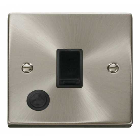 Click Deco Victorian satin chrome 20A 1-GANG DP SWITCH + F/O BK Click Deco Victorian satin chrome 20A 1-GANG DP SWITCH + F/O BK