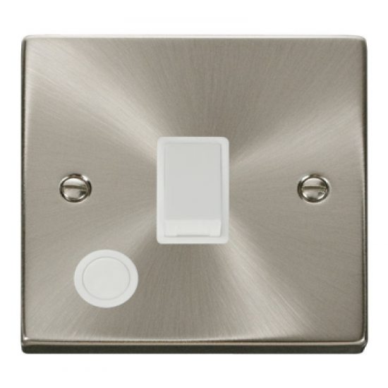 Click Deco Victorian satin chrome 20A 1-GANG DP SWITCH + F/O WH Click Deco Victorian satin chrome 20A 1-GANG DP SWITCH + F/O WH