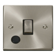 Click Deco Victorian satin chrome 20A Ingot Double Pole Plate Switch With Optional Flex Outlet Click Deco Victorian satin chrome 20A Ingot Double Pole Plate Switch With Optional Flex Outlet