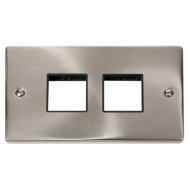 Click Deco Victorian satin chrome  2G PLATE(2+2)SW APER