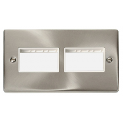 Click Deco Victorian satin chrome 2G PLATE(3+3)SW APERTURE