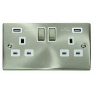 Click Deco Victorian satin chrome 2G SKT USB 4.2A DECO Click Deco Victorian satin chrome 2G SKT USB 4.2A DECO