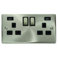 Click Deco Victorian satin chrome 2G SKT USB 4.2A DECO Click Deco Victorian satin chrome 2G SKT USB 4.2A DECO