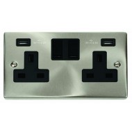 Click Deco Victorian satin chrome 2G SKT USB 4.2A DECO Click Deco Victorian satin chrome 2G SKT USB 4.2A DECO