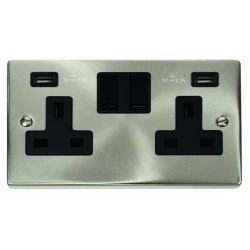 Click Deco Victorian satin chrome 2G SKT USB 4.2A DECO Click Deco Victorian satin chrome 2G SKT USB 4.2A DECO