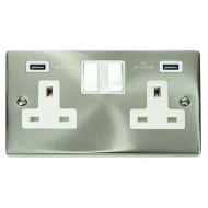 Click Deco Victorian satin chrome 2G SKT USB 4.2A DECO Click Deco Victorian satin chrome 2G SKT USB 4.2A DECO