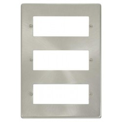 Click Deco Victorian satin chrome 3 Tier 18 Aperture Unfurnished MiniGrid Plate