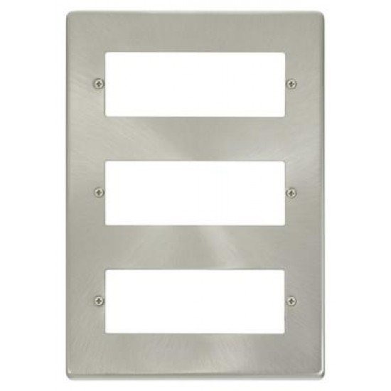 Click Deco Victorian satin chrome 3 Tier 18 Aperture Unfurnished MiniGrid Plate Click Deco Victorian satin chrome 3 Tier 18 Aperture Unfurnished MiniGrid Plate