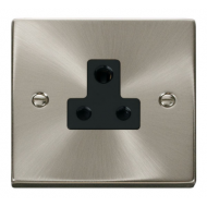 Click Deco Victorian satin chrome 5A ROUND PIN SOCKET OUTLET BK Click Deco Victorian satin chrome 5A ROUND PIN SOCKET OUTLET BK