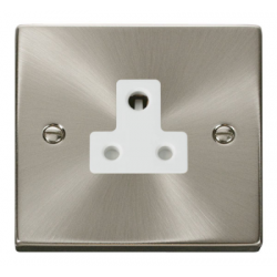 Click Deco Victorian satin chrome 5A ROUND PIN SOCKET OUTLET WH Click Deco Victorian satin chrome 5A ROUND PIN SOCKET OUTLET WH