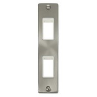 Click Deco Victorian satin chrome DOUBLE ARCHITRAVE PLATE & APERTURE WH Click Deco Victorian satin chrome DOUBLE ARCHITRAVE PLATE & APERTURE WH