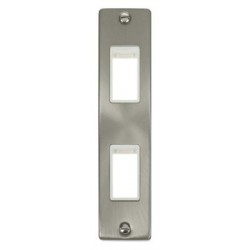 Click Deco Victorian satin chrome DOUBLE ARCHITRAVE PLATE & APERTURE WH Click Deco Victorian satin chrome DOUBLE ARCHITRAVE PLATE & APERTURE WH
