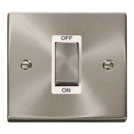 Click Deco Victorian satin chrome INGOT 1G 45A DP SWITCH WH