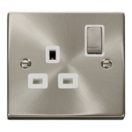 Click Deco Victorian satin chrome INGOT 1GANG 13A DP SW SOCKET Click Deco Victorian satin chrome INGOT 1GANG 13A DP SW SOCKET