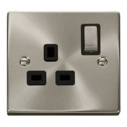 Click Deco Victorian satin chrome INGOT 1GANG 13A DP SW SOCKET Click Deco Victorian satin chrome INGOT 1GANG 13A DP SW SOCKET