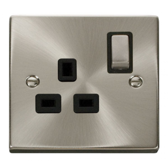 Click Deco Victorian satin chrome INGOT 1GANG 13A DP SW SOCKET Click Deco Victorian satin chrome INGOT 1GANG 13A DP SW SOCKET