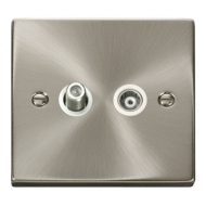 Click Deco Victorian satin chrome SATELITE SOCKET & ISOLATED CO- Click Deco Victorian satin chrome SATELITE SOCKET & ISOLATED CO-