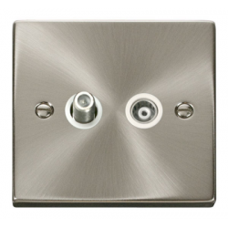 Click Deco Victorian satin chrome SATELITE SOCKET & ISOLATED CO-