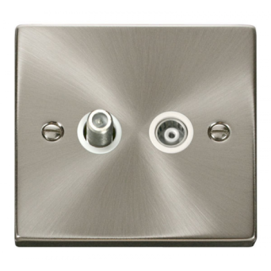 Click Deco Victorian satin chrome SATELITE SOCKET & ISOLATED CO- Click Deco Victorian satin chrome SATELITE SOCKET & ISOLATED CO-