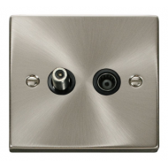 Click Deco Victorian satin chrome SATELITE SOCKET & ISOLATED CO- Click Deco Victorian satin chrome SATELITE SOCKET & ISOLATED CO-