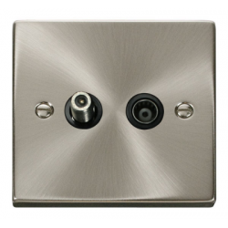 Click Deco Victorian satin chrome SATELITE SOCKET & ISOLATED CO-