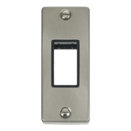 Click Deco Victorian satin chrome SINGLE ARCHITRAVE PLATE & APERTURE BK