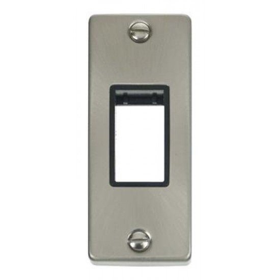 Click Deco Victorian satin chrome SINGLE ARCHITRAVE PLATE & APERTURE BK Click Deco Victorian satin chrome SINGLE ARCHITRAVE PLATE & APERTURE BK