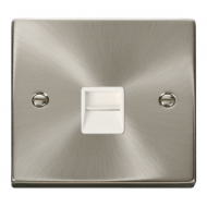 Click Deco Victorian satin chrome TELEPHONE SOCKET SECONDARY WH Click Deco Victorian satin chrome TELEPHONE SOCKET SECONDARY WH