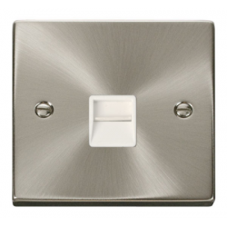 Click Deco Victorian satin chrome TELEPHONE SOCKET SECONDARY WH Click Deco Victorian satin chrome TELEPHONE SOCKET SECONDARY WH