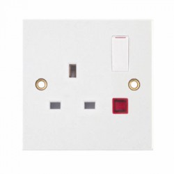 1 Gang 13 Amp Socket with Neon SP - Switched 1 Gang 13 Amp Socket with Neon SP - Switched