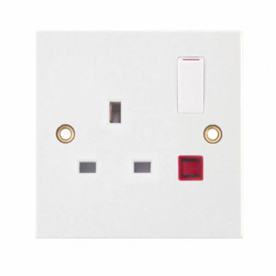 selectric LG9099N 1 Gang 13 Amp Socket with Neon SP - Switched