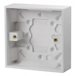 1 Gang Surface Pattress Box - 25mm Deep 1 Gang Surface Pattress Box - 25mm Deep