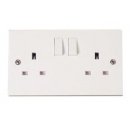 2 Gang 13 Amp Socket Single Pole - Switched 2 Gang 13 Amp Socket Single Pole - Switched