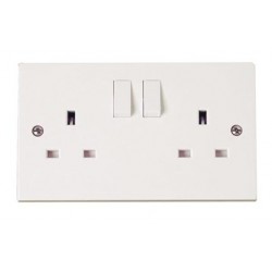 2 Gang 13 Amp Socket Single Pole - Switched 2 Gang 13 Amp Socket Single Pole - Switched