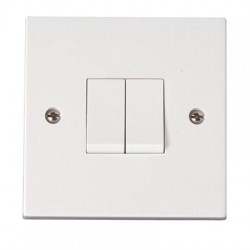 2 Gang 2 Way 10 Amp Switch Plate