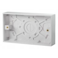 2 Gang Surface Pattress Box - 25mm Deep