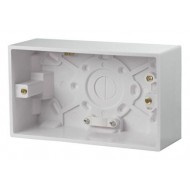 2 Gang Surface Pattress Box - 47mm Deep