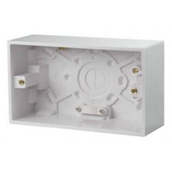 2 Gang Surface Pattress Box - 47mm Deep