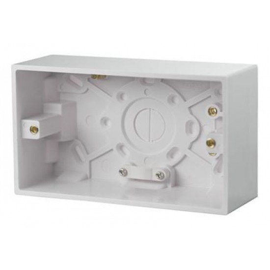 2 Gang Surface Pattress Box - 47mm Deep 2 Gang Surface Pattress Box - 47mm Deep