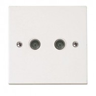 2 Gang TV Coaxial/Aerial Socket 2 Gang TV Coaxial/Aerial Socket