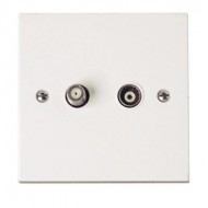 Isolated 1 Gang Satellite and Aerial Socket Isolated 1 Gang Satellite and Aerial Socket