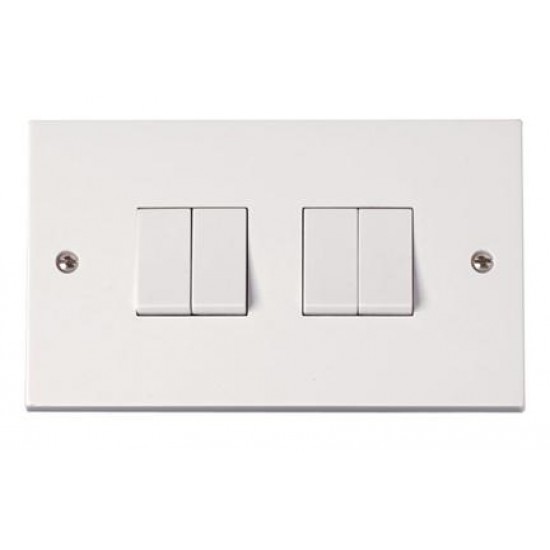 4 Gang 2 Way 10 Amp Switch Plate