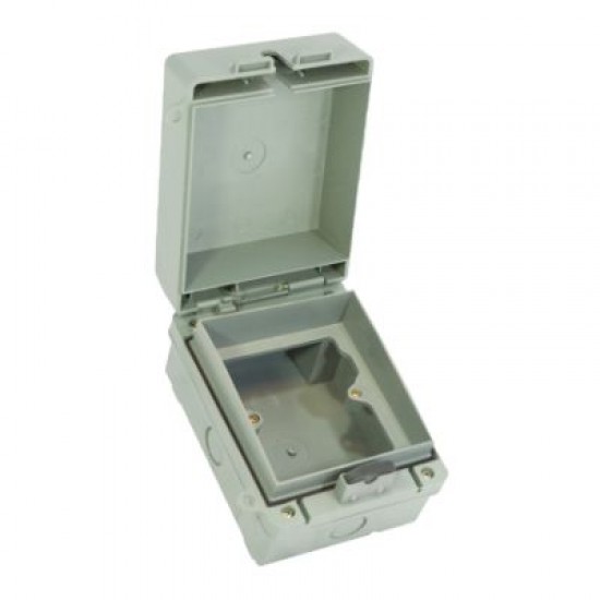 1G IP65 Rated Heavy Duty Universal Accessory Box 1 Gang Unpopulated