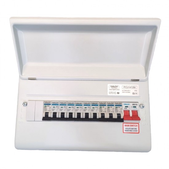 NIGLON PROTEGO 12 WAY CON/UNIT 100A ISO + 10 x Mcb's NIGLON PROTEGO 12 WAY CON/UNIT 100A ISO + 10 x Mcb's