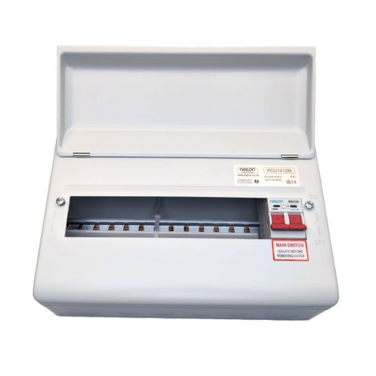 Niglon Protego 14 Module 12 Way 100A Isolator Metal Consumer Unit
