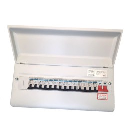 Niglon Protego 18 Module 16 Way 100A Isolator Metal Consumer Unit C/w 14 x Mcb's