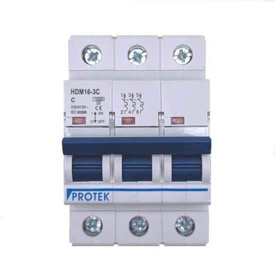 PROTEK Triple Pole 10KA 32A MCB PROTEK Triple Pole 10KA 32A MCB
