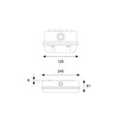 ANSELL SLEEK 5W COOL WHITE LED BULKHEAD
