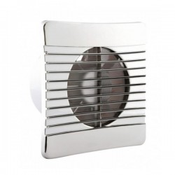 Airvent 404119 100mm Chrome Low Profile Extractor Fan c/w Timer Airvent 404119 100mm Chrome Low Profile Extractor Fan c/w Timer