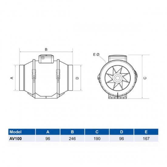 AIRFLOW AV100T Shower Kit AIRFLOW AV100T Shower Kit